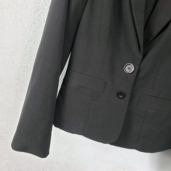 Rampage Women's Size M Black Lined Button Down Peplum Suit Coat Jacket Blazer - Picture 3 of 11